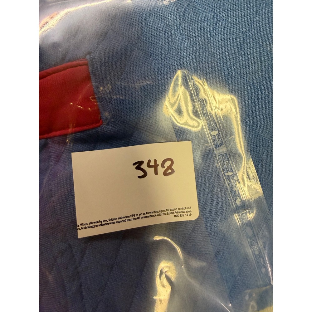 Women's Vineyard Vines Quilted Pullover Shirt Blue Pink Snap Mock Neck Size XL - Picture 9 of 9